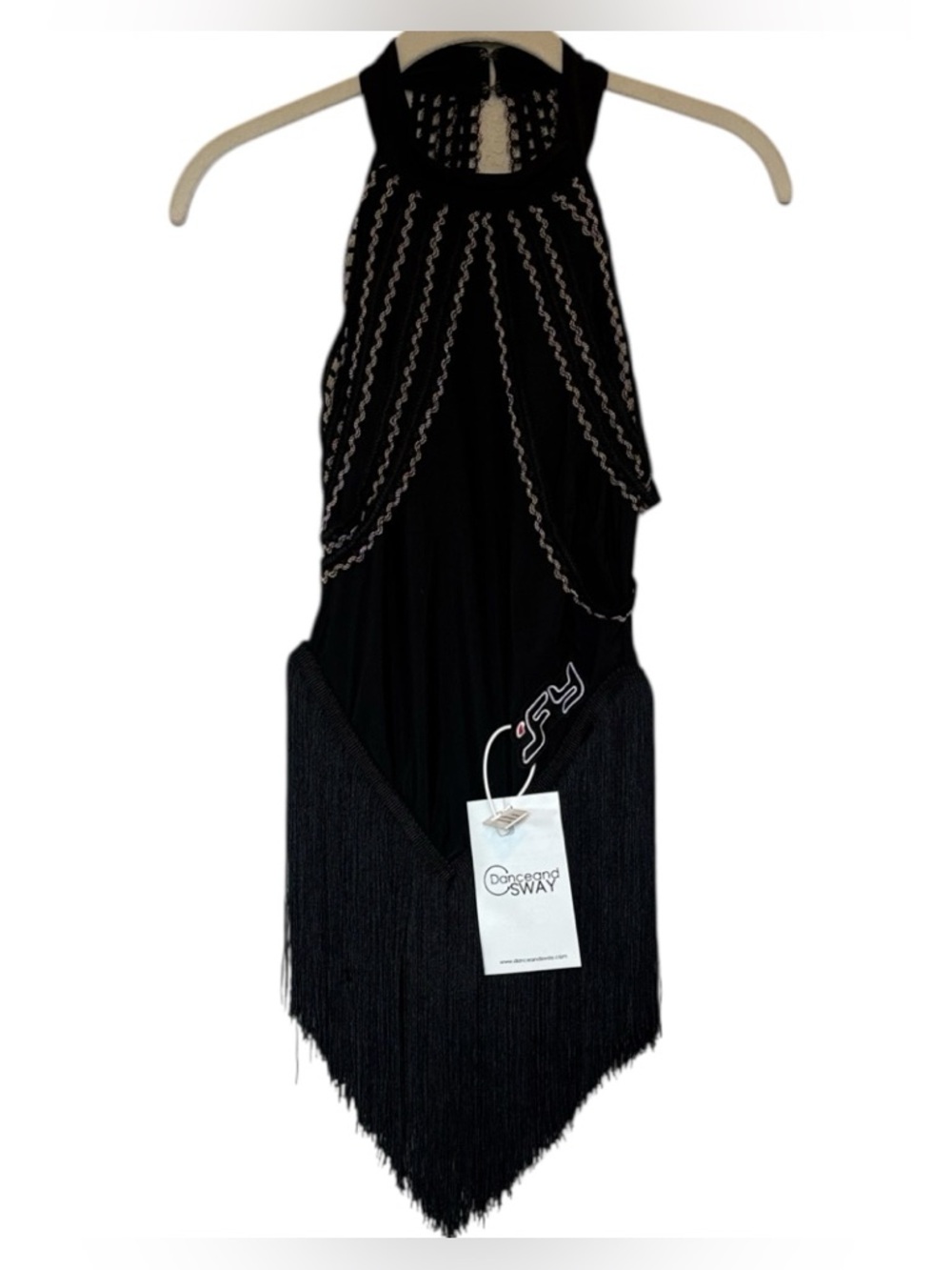 Women's Spandex Splicing Tassel Dance Dress